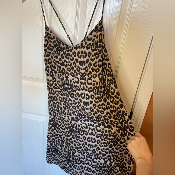 Rebecca Minkhoff Sam Slip Dress Leopard Print Size 8 - Picture 5 of 9